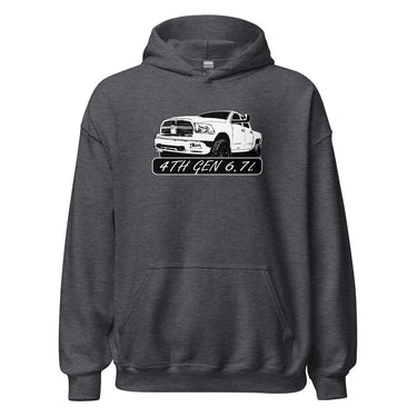 4th Gen 6.7 Truck Hoodie Sweatshirt in grey